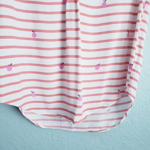 Joules Sleeveless Orange Striped Peach Blouse - Picture 2 of 6